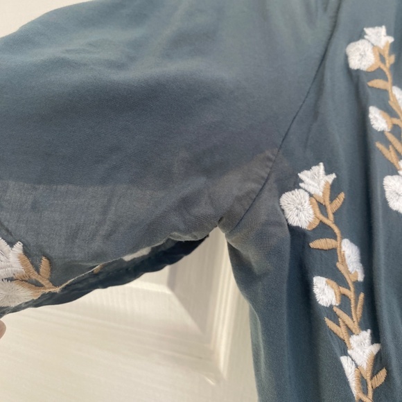 Jodifl Parklan Embroidered Wrap Dress in Jade - Picture 5 of 6